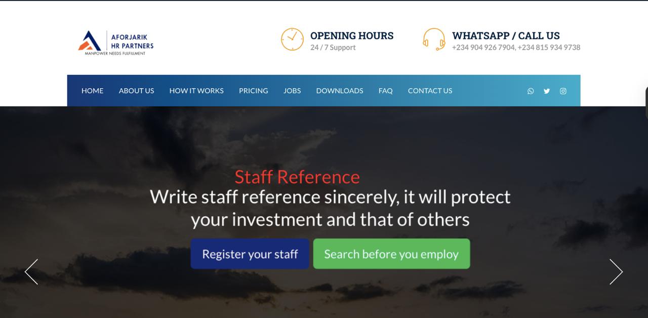 Aforjarik HR Partners Website